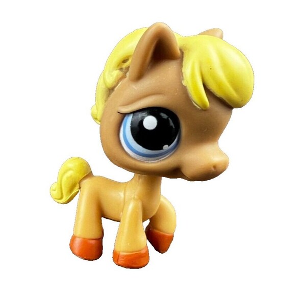 Authentic Littlest Pet Shop LPS Horse #1605 Blonde Blue Eyes - Picture 1 of 4